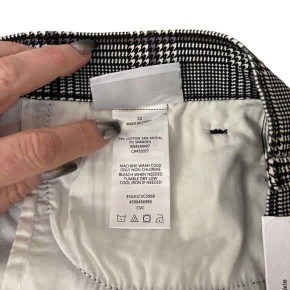 Joe’s Jeans Icon Plaid Skinny Ankle Pants Mid Rise Stretch Gray Sz 32 NWT - Picture 8 of 9